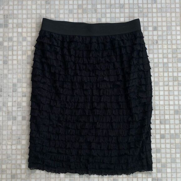 NY Collection Dresses & Skirts - NY Collection Black Ruffled Pencil Skirt